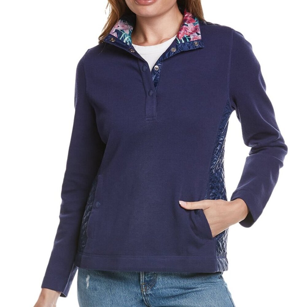 Tommy Bahama Women's Hybrid Aruba Snap Pullover Sweater Small